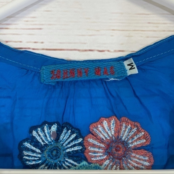𝅺JOHNNY Was Rain Forest Embroidered Tunic Top - Picture 6 of 6